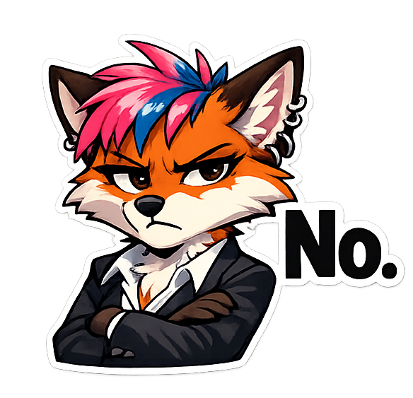 Moxie sticker "no"