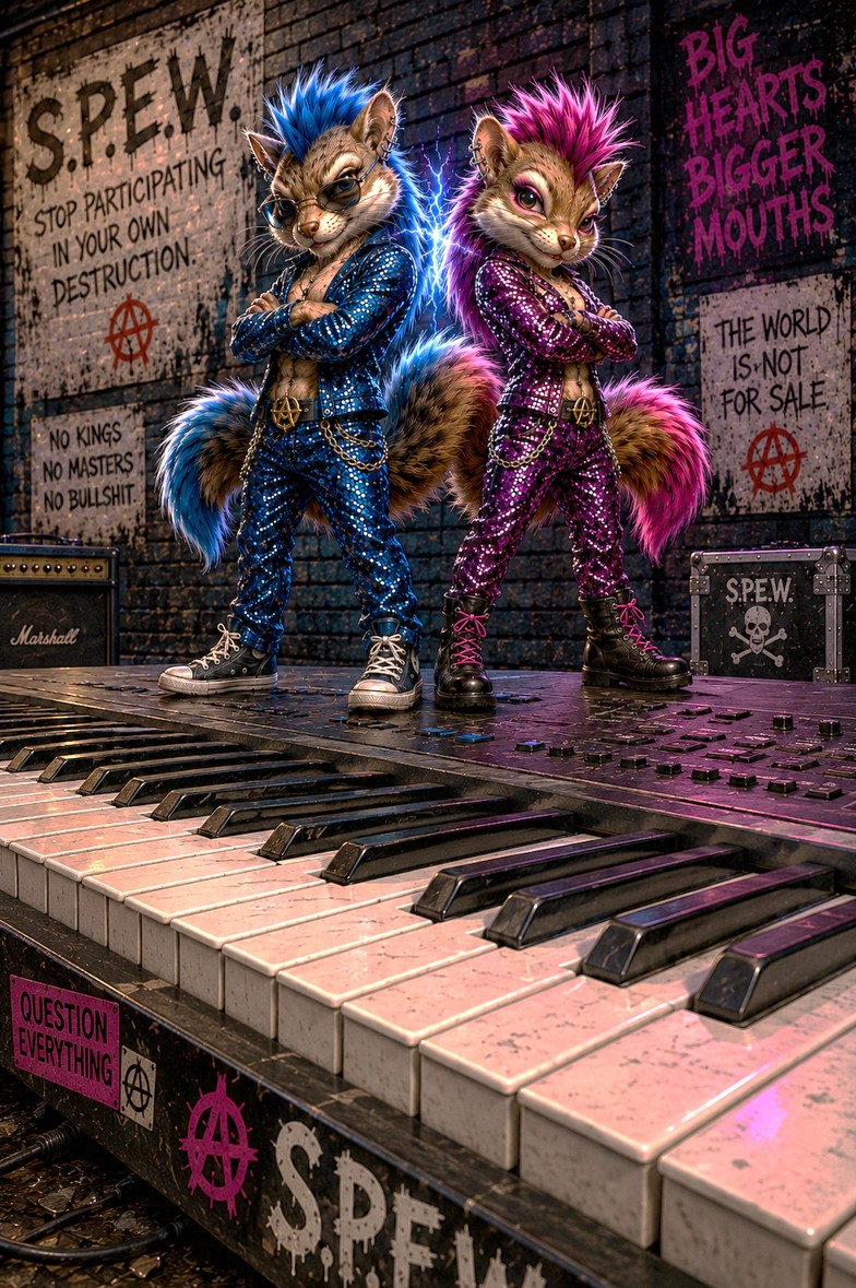Jinx and Vex on the keyboard